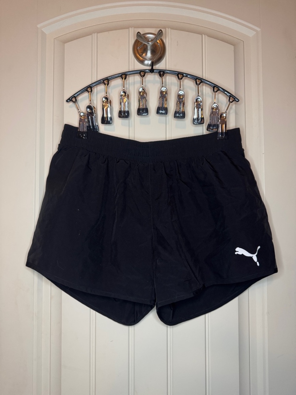 PUMA Black Women's L Athletic Running Shorts